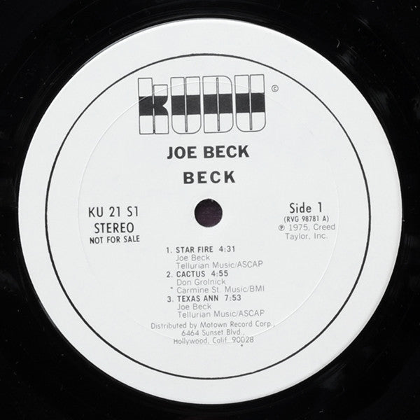 Joe Beck : Beck (LP, Promo)