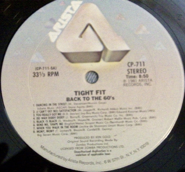 Tight Fit : Back To The 60's (12", Single, Mixed)