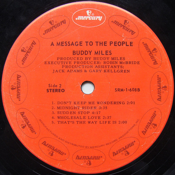 Buddy Miles : A Message To The People (LP, Album, Gat)