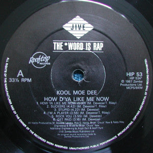 Kool Moe Dee : How Ya Like Me Now (LP, Album)