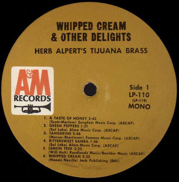 Herb Alpert's Tijuana Brass* : Whipped Cream & Other Delights (LP, Album, Mono)