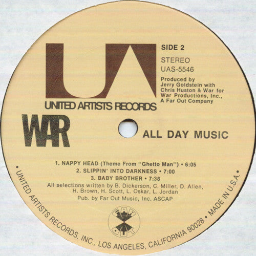 War : All Day Music (LP, Album, RE)