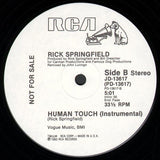 Rick Springfield : Human Touch (12", Promo)