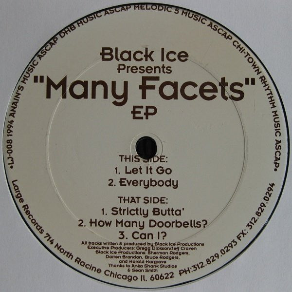 Black Ice* : Many Facets EP (12", EP)