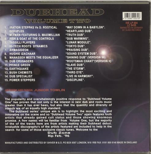 Various : Dubhead Volume Two (2xLP, Album, Comp)