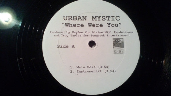 Urban Mystic : Where Were You? (12", Maxi, Promo)