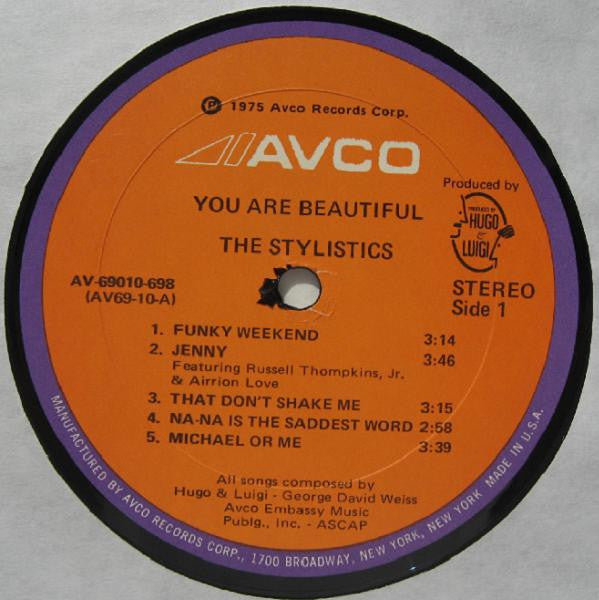 The Stylistics : You Are Beautiful (LP, Album, San)