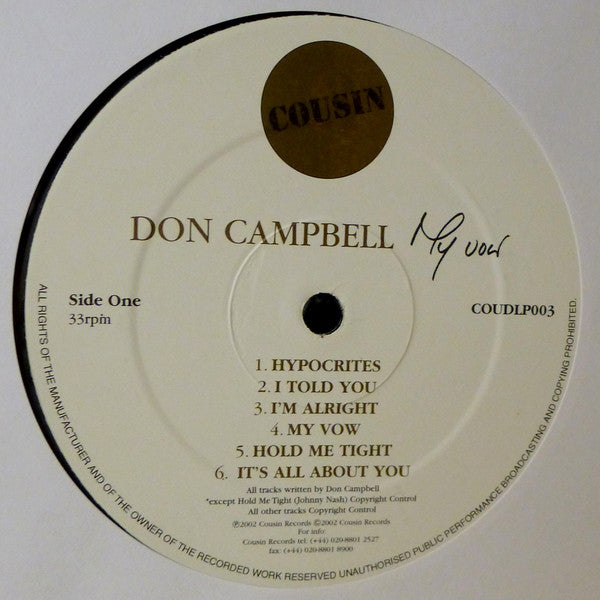 Don Campbell : My Vow (LP)