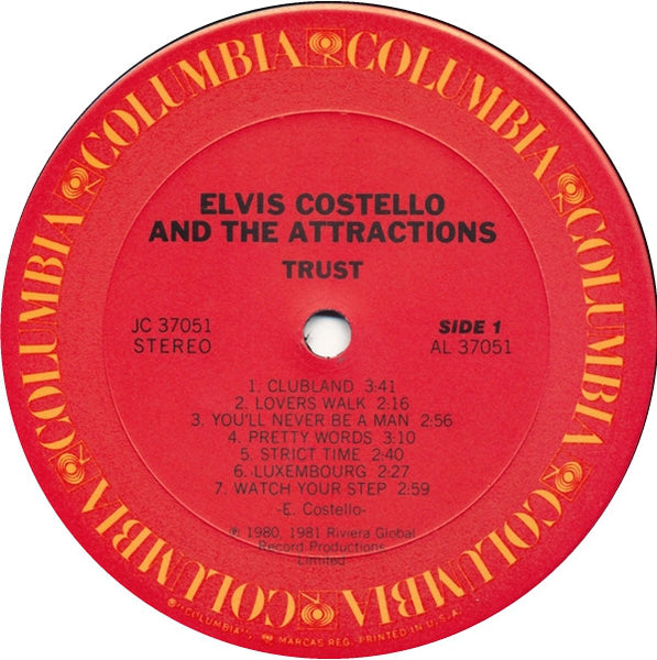 Elvis Costello And The Attractions* : Trust (LP, Album, Pit)