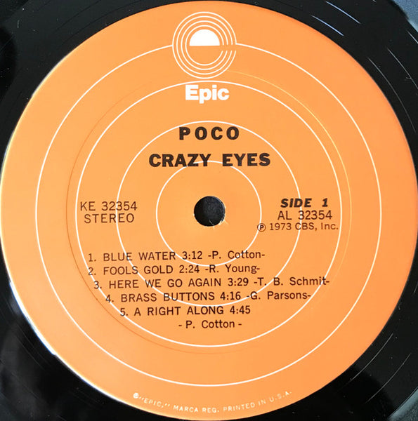 Poco (3) : Crazy Eyes (LP, Album, San)