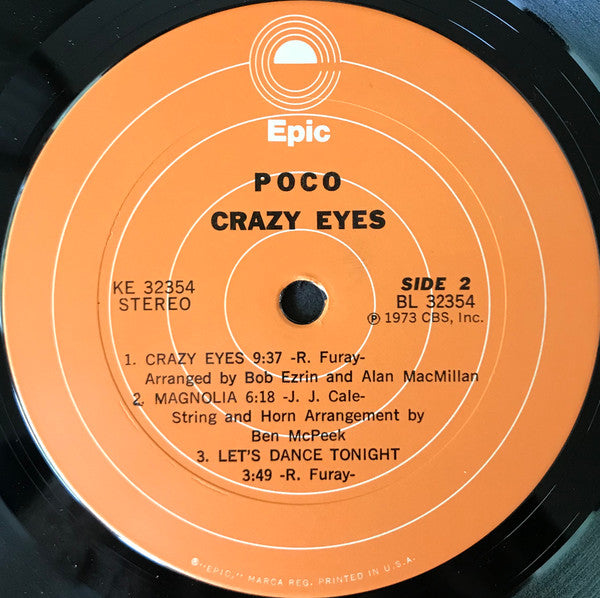 Poco (3) : Crazy Eyes (LP, Album, San)