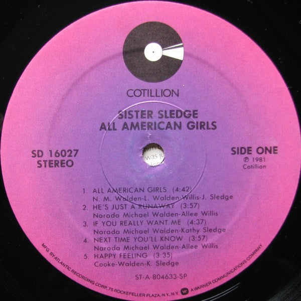 Sister Sledge : All American Girls (LP, Album, SP )