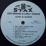 Otis Redding & Carla Thomas : King & Queen (LP, Album, Mono)