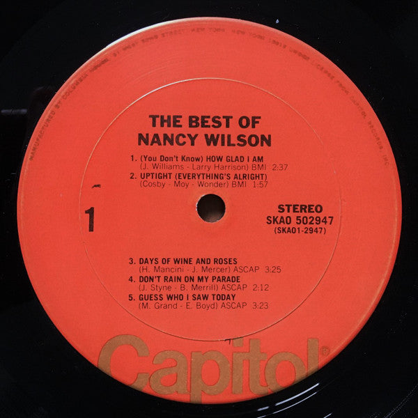 Nancy Wilson : The Best Of Nancy Wilson (LP, Comp, Club, Uni)