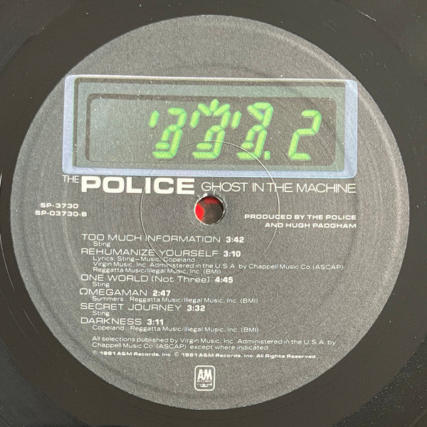 The Police : Ghost In The Machine (LP, Album, Ele)