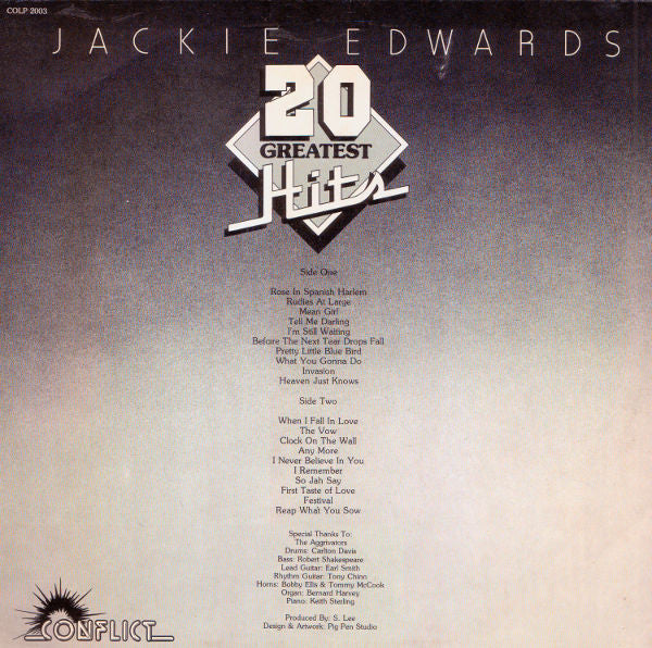 Jackie Edwards : 20 Greatest Hits (LP, Comp)