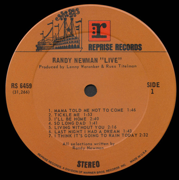 Randy Newman : Live (LP, Album)