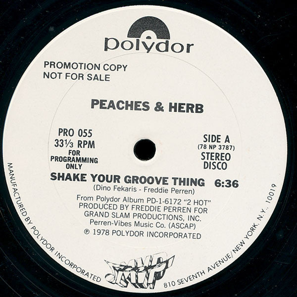 Peaches & Herb : Shake Your Groove Thing (12", Single, Promo)