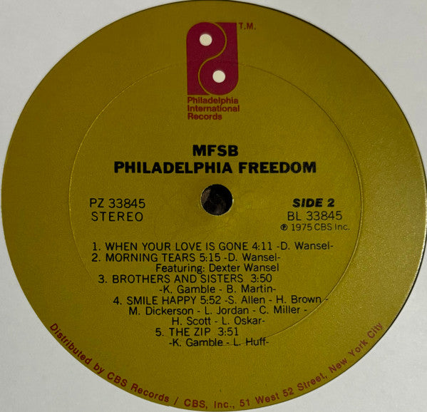 MFSB : Philadelphia Freedom (LP, Album, Gat)