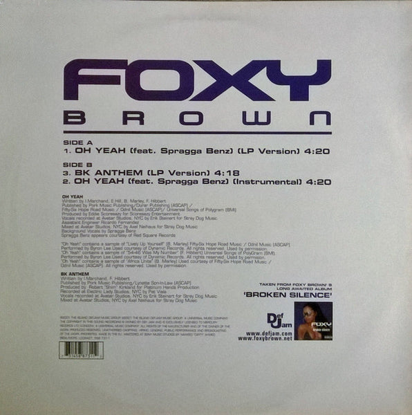 Foxy Brown : Oh Yeah (12")