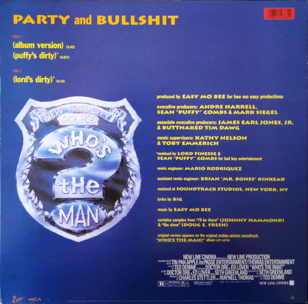 BIG* : Party And Bullshit (12", Single)