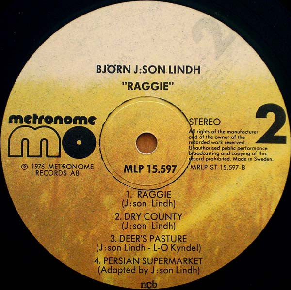 Björn J:Son Lindh : Raggie (LP, Album)