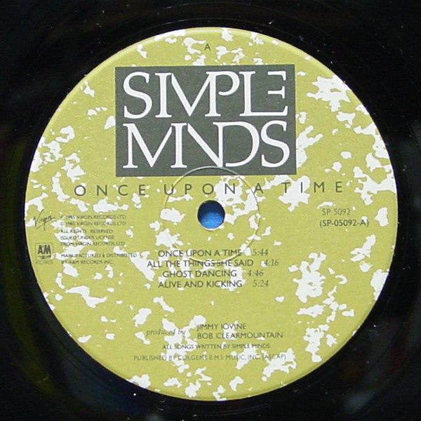 Simple Minds : Once Upon A Time (LP, Album, Car)