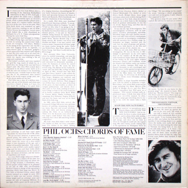 Phil Ochs : Chords Of Fame (2xLP, Album, Comp)