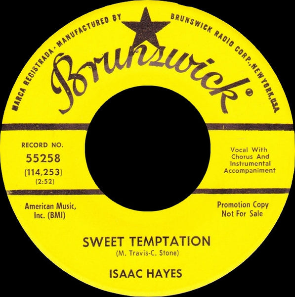 Isaac Hayes : Sweet Temptation / Laura (We're On Our Last Go-Round) (7", Promo)