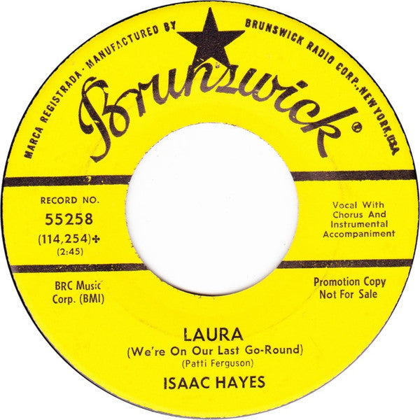 Isaac Hayes : Sweet Temptation / Laura (We're On Our Last Go-Round) (7", Promo)