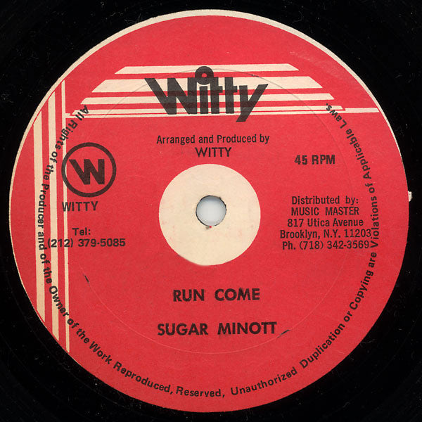 Sugar Minott : Run Come (12")