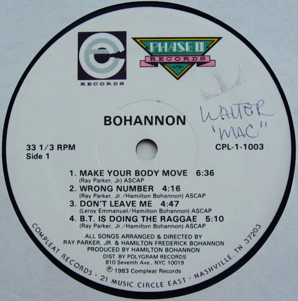 Bohannon* : Make Your Body Move (LP, Album)