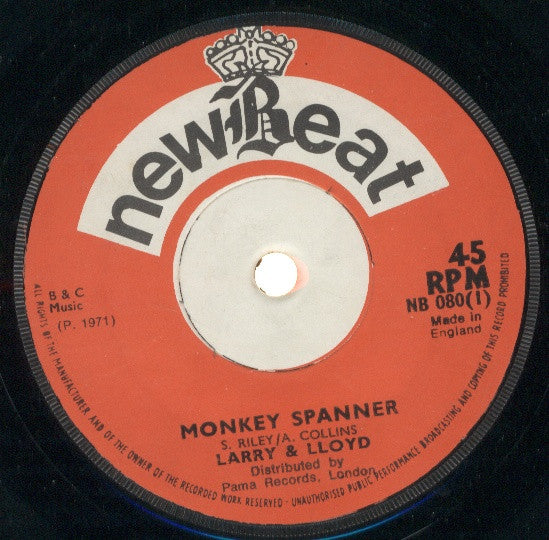 Lloyd & Larry / Lloyd & Larry All-Stars : Monkey Spanner / Monkey Spanner (Version) 2 (7", Sol)