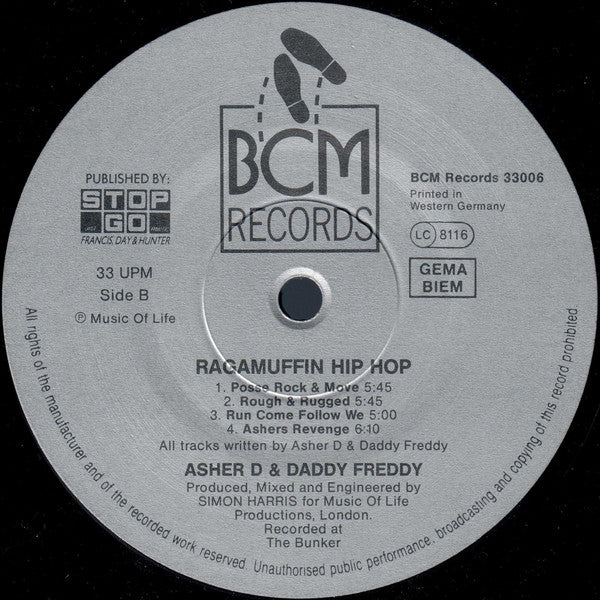 Asher D & Daddy Freddy : Ragamuffin Hip-Hop (LP, Album)