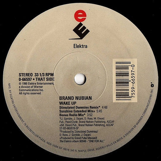 Brand Nubian : Wake Up (12")