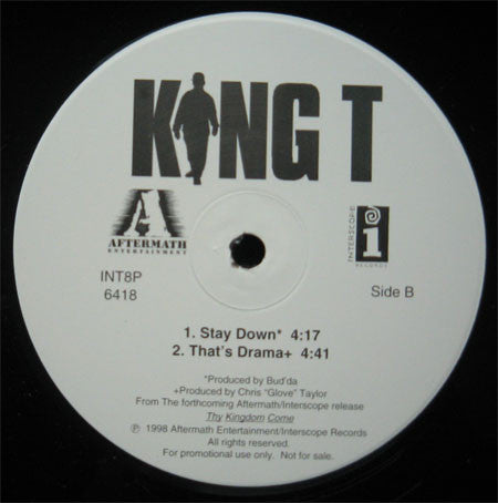 King T* : Thy Kingdom Come (12", Promo, Smplr)