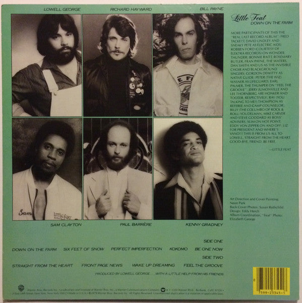 Little Feat : Down On The Farm (LP, Album, Win)