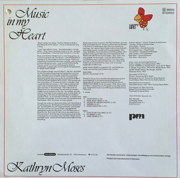 Kathryn Moses : Music In My Heart (LP, Album)