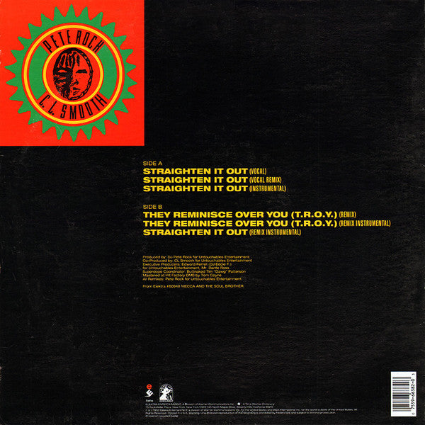 Pete Rock & C.L. Smooth : Straighten It Out (12", Single)