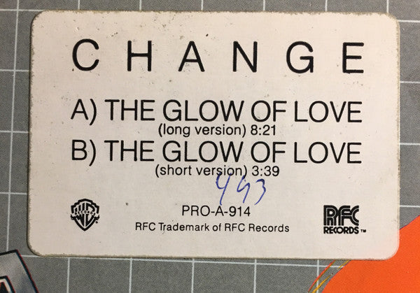 Change : The Glow Of Love (12", Promo)