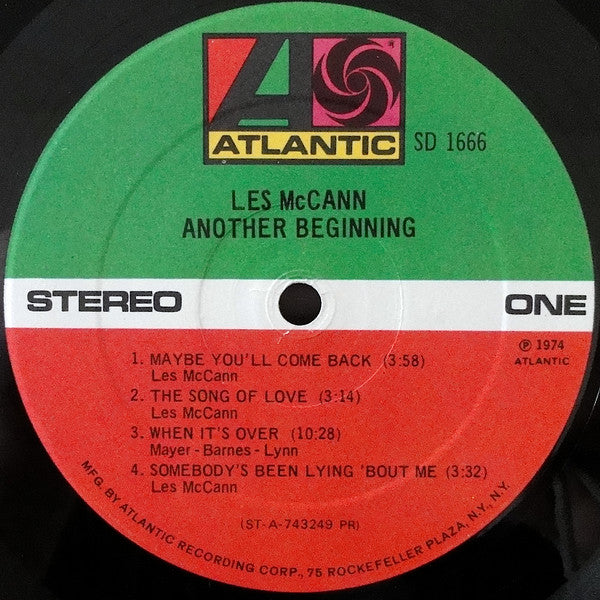 Les McCann : Another Beginning (LP, Album, Pre)