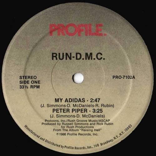 Run-D.M.C.* : My Adidas / Peter Piper (12", Single)