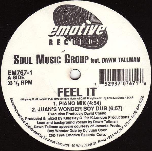 Soul Music Group Feat. Dawn Tallman : Feel It (12")