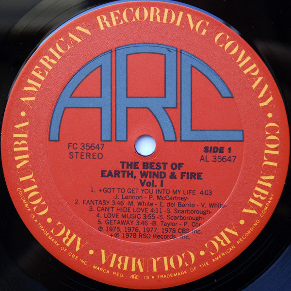 Earth, Wind & Fire : The Best Of Earth Wind & Fire Vol. I (LP, Comp, Pit)