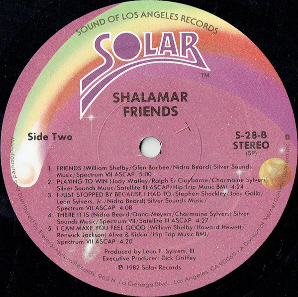 Shalamar : Friends (LP, Album, Spe)