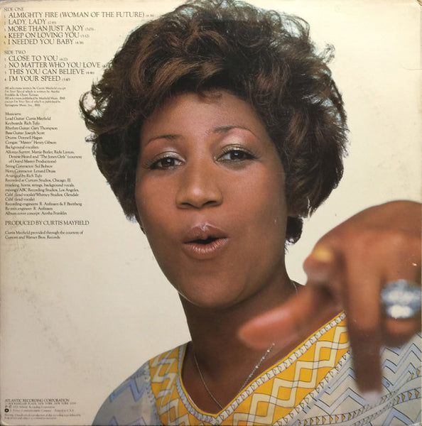 Aretha* : Almighty Fire (LP, Album, RI,)