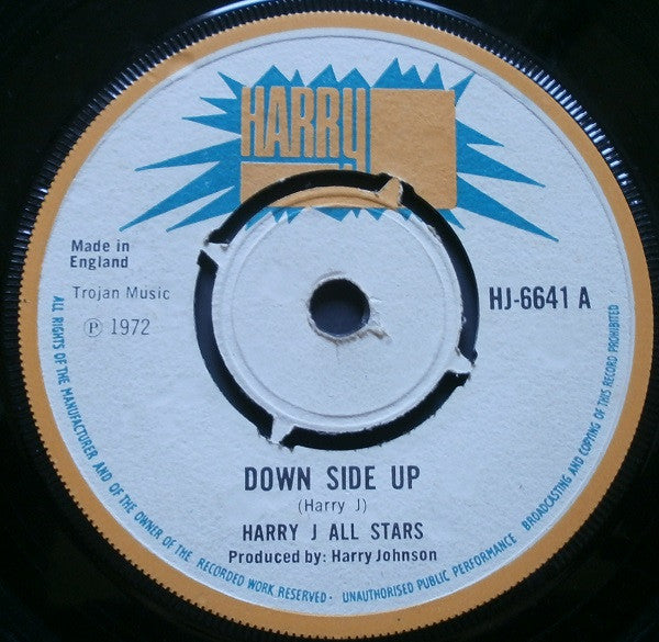 Harry J All Stars* : Down Side Up (7", Single, 4 P)