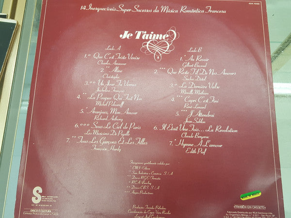 Various : Je T'aime (LP, Comp, RE)