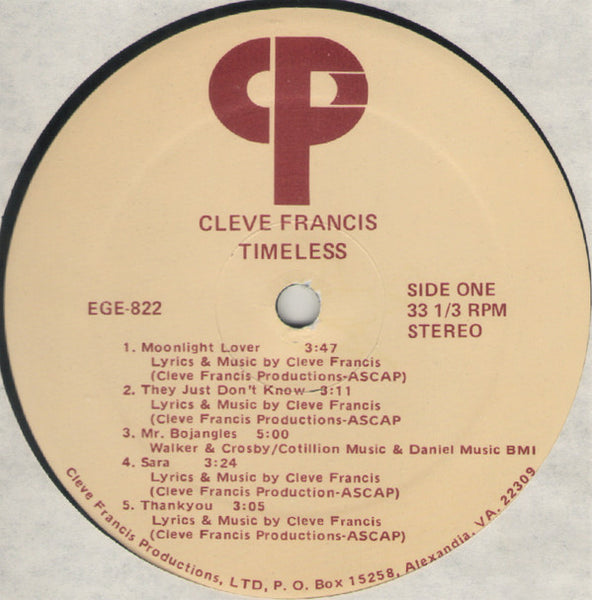 Cleve Francis : Timeless (LP, Album)