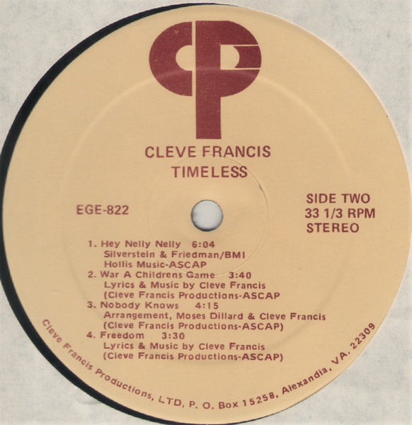 Cleve Francis : Timeless (LP, Album)